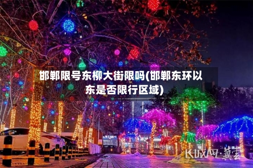 邯郸限号东柳大街限吗(邯郸东环以东是否限行区域)-第2张图片