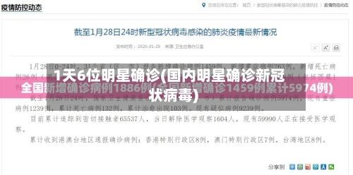 1天6位明星确诊(国内明星确诊新冠状病毒)-第2张图片