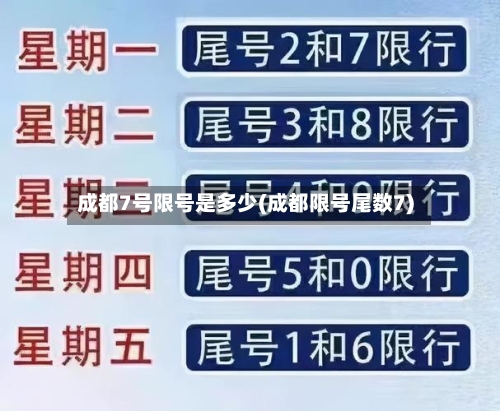 成都7号限号是多少(成都限号尾数7)-第3张图片