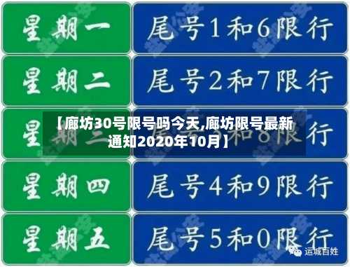 【廊坊30号限号吗今天,廊坊限号最新通知2020年10月】-第3张图片
