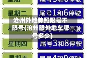 沧州外地牌照限号不限号(沧州限外地车牌号多少)-第2张图片