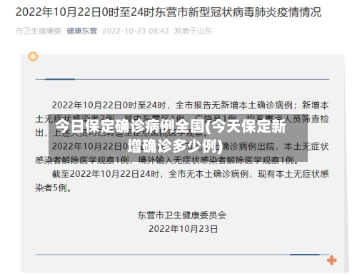 今日保定确诊病例全国(今天保定新增确诊多少例)