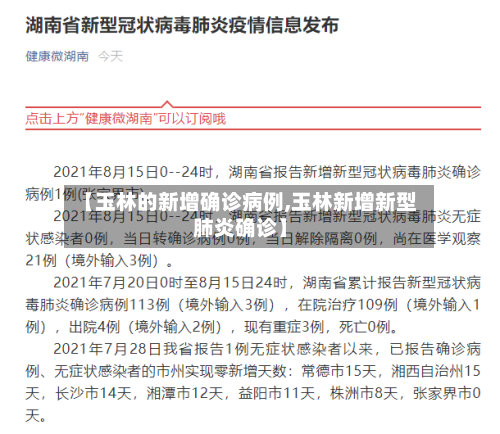 【玉林的新增确诊病例,玉林新增新型肺炎确诊】-第2张图片