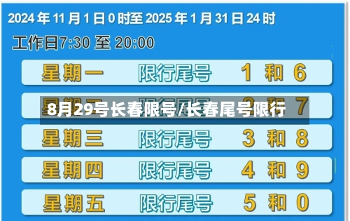 8月29号长春限号/长春尾号限行-第2张图片