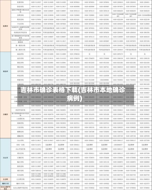 吉林市确诊表格下载(吉林市本地确诊病例)-第3张图片