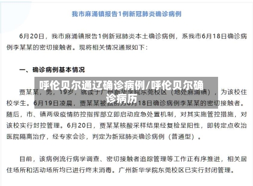 呼伦贝尔通辽确诊病例/呼伦贝尔确诊病历-第2张图片