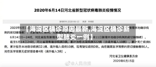 【海淀区确诊原因最新,海淀区确诊新型肺炎一例】-第2张图片