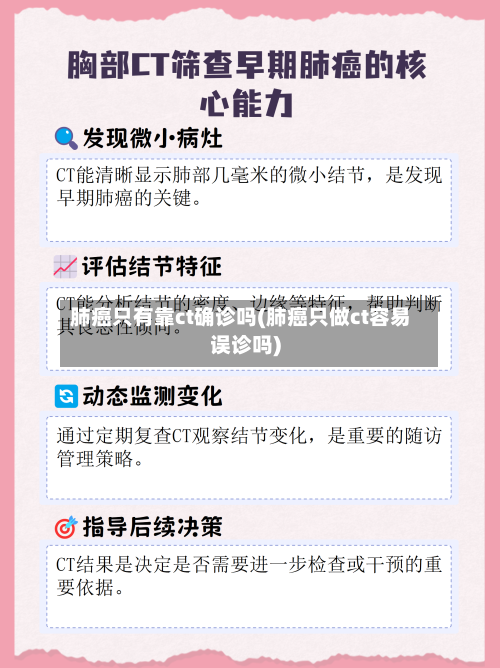 肺癌只有靠ct确诊吗(肺癌只做ct容易误诊吗)