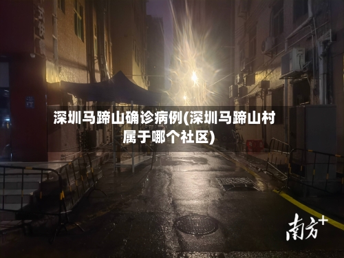 深圳马蹄山确诊病例(深圳马蹄山村属于哪个社区)-第2张图片