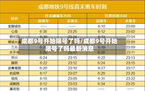 成都9号开始限号了吗/成都9号开始限号了吗最新消息-第2张图片
