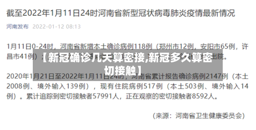 【新冠确诊几天算密接,新冠多久算密切接触】-第2张图片