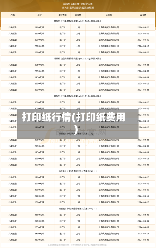 打印纸行情(打印纸费用)-第2张图片