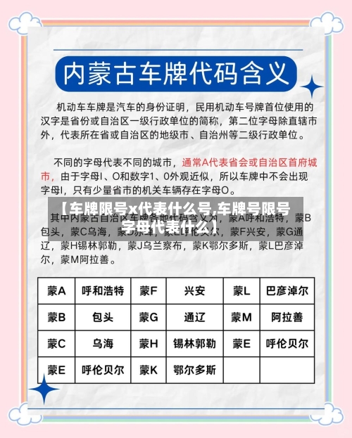 【车牌限号x代表什么号,车牌号限号字母代表什么】-第3张图片