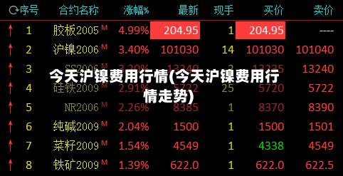 今天沪镍费用行情(今天沪镍费用行情走势)