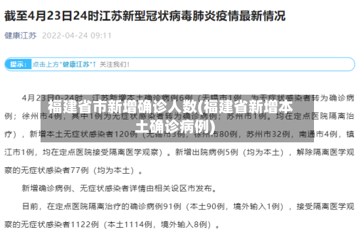 福建省市新增确诊人数(福建省新增本土确诊病例)-第2张图片