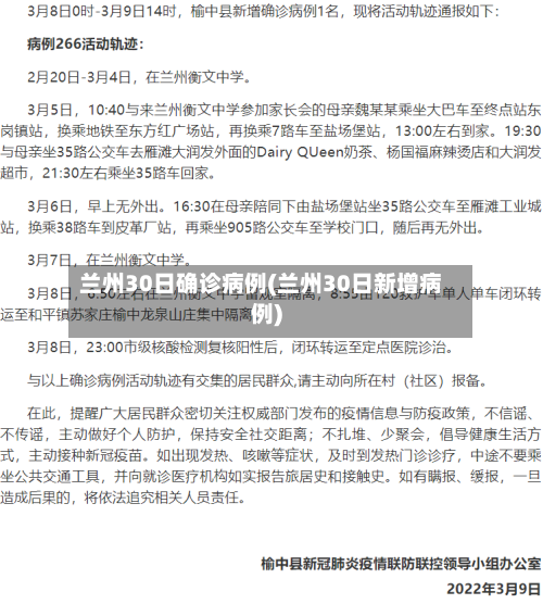 兰州30日确诊病例(兰州30日新增病例)-第2张图片