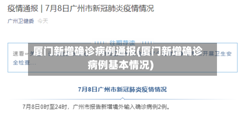 厦门新增确诊病例通报(厦门新增确诊病例基本情况)-第2张图片