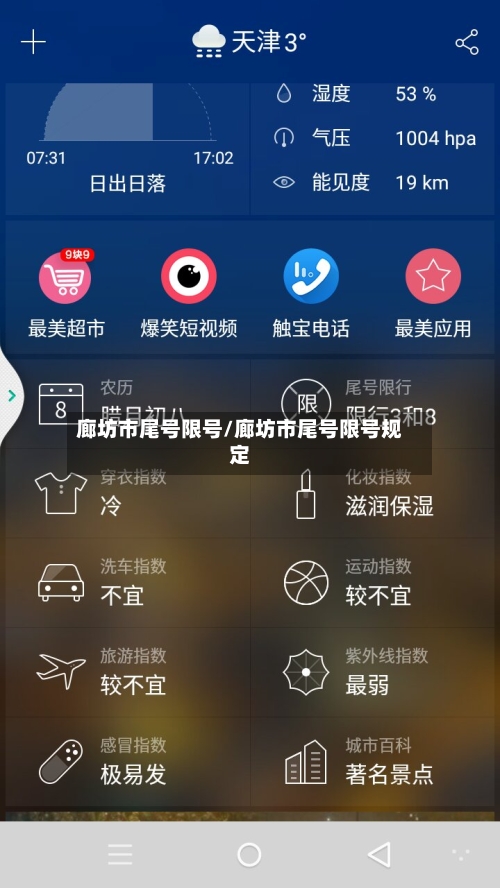 廊坊市尾号限号/廊坊市尾号限号规定