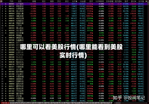哪里可以看美股行情(哪里能看到美股实时行情)-第2张图片