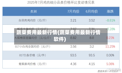 蔬菜费用最新行情(蔬菜费用最新行情软件)