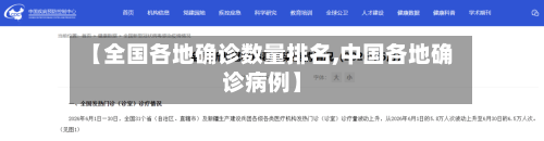 【全国各地确诊数量排名,中国各地确诊病例】-第2张图片