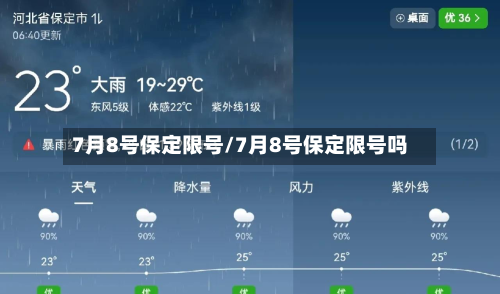 7月8号保定限号/7月8号保定限号吗-第2张图片