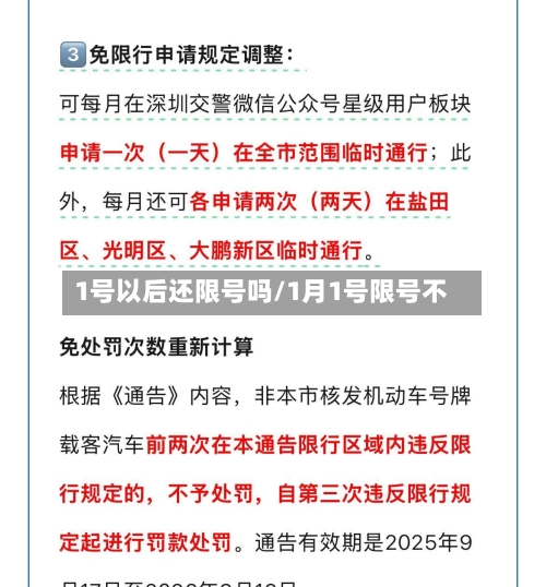 1号以后还限号吗/1月1号限号不