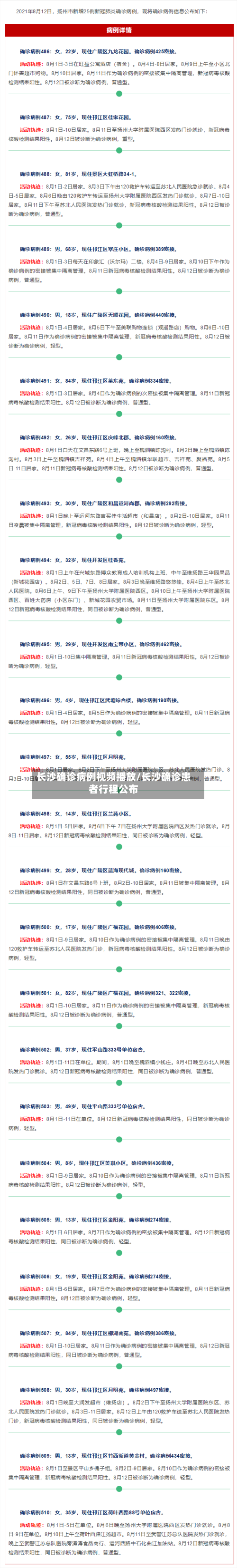 长沙确诊病例视频播放/长沙确诊患者行程公布