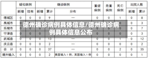 德州确诊病例具体信息/德州确诊病例具体信息公布-第2张图片