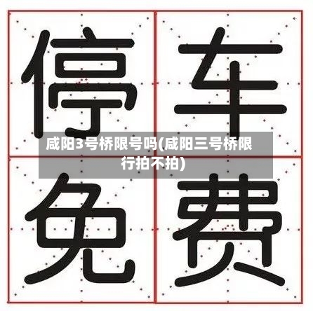 咸阳3号桥限号吗(咸阳三号桥限行拍不拍)