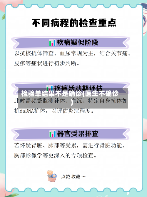 检验单结果不是确诊(医生不确诊)