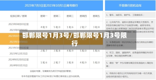 邯郸限号1月3号/邯郸限号1月3号限行